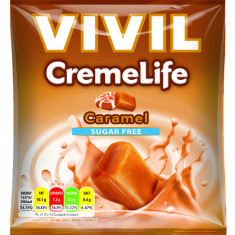 Bomboane cremoase Vivil Creme Life Caramel fara zahar - 60 g