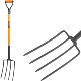 Furca de gradina F5419, 4 dinti, cu coada D din fibra de sticla