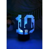 Cumpara ieftin Lampa Decorativa 3D - Fotbalist Multicolor - Capitan, Nr 10 - 14x17 cm - 63347