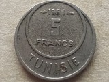 TUNISIA-5 FRANCS 1954