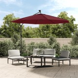 Vida XL P&acirc;nză de schimb umbrelă de soare consolă, roșu bordo, 350 cm, vidaXL