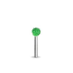 Biax sculptura lemn SABURR - Cap 6,4mm forma sfera, Granulatie Saburr ASPRA - VERDE