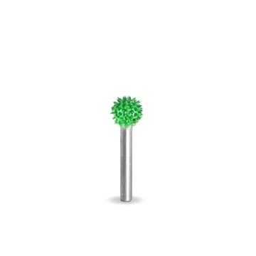 Biax sculptura lemn SABURR - Cap 6,4mm forma sfera, Granulatie Saburr ASPRA - VERDE foto