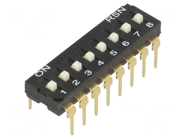Comutator DIP-SWITCH 8 Sec&Aring;&pound;iuni ON-OFF 0,05A/12VDC