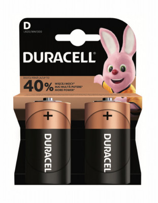 Baterie Duracell Basic D R20 1,5V alcalina set 2 buc foto