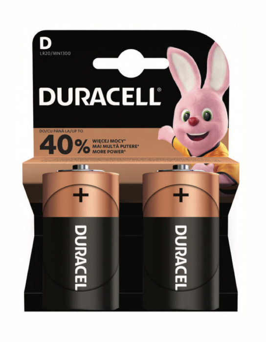Baterie Duracell Basic D R20 1,5V alcalina set 2 buc