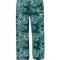 CL784-11121 Pantaloni eleganti cu talie inalta si imprimeu frunze