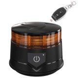 Lumina de avertizare Stroboscopica 30 LED 14W 130mm Lampa Reincarcabil Wareless cu Telecomanda Girofar Intermitenta Galben 12V 24V