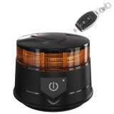 Lumina de avertizare Stroboscopica 30 LED 14W 130mm Lampa Reincarcabil Wareless cu Telecomanda Girofar Intermitenta Galben 12V 24V