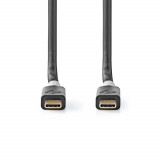 Cablu USB-C - USB-C, 2m, 100W, antracit, Nedis