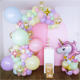 Smmer and Confetti Premium 16-picior DIY Pastel Inicorn Ghirlandă și kit de balo, Oem