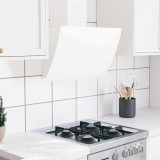 vidaXL Hotă de perete, alb, 60 cm, oțel și sticlă securizată 51676
