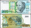 BRAZILIA █ bancnota █ 200 Cruzeiros █ 1990 █ P-229 █ UNC █ necirculata