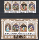 Bahamas 1977 - Crăciun, Serie + Bloc, MNH