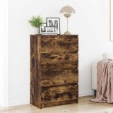 VidaXL Servantă, stejar fumuriu, 60x35x98,5 cm, lemn prelucrat