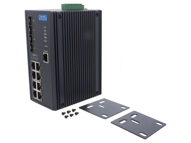 Switch Ethernet Administrabil 12 Porturi 12-48VDC IP40