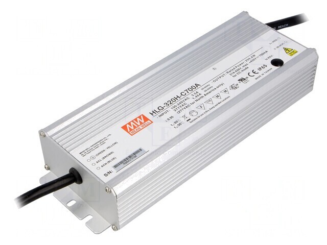 Alimentator LED 300W IP65 350-700mA