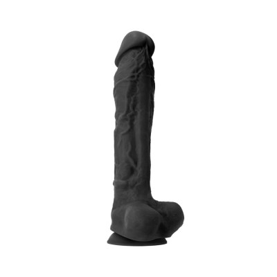 Dildo Clasic Colours Pleasures, Negru, 25 cm foto