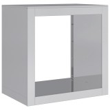 Suport pentru lemne de foc, 60x40x60 cm, otel inoxidabil