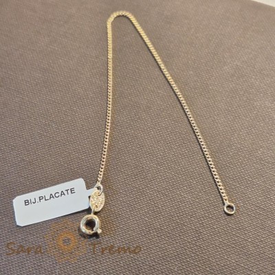 Bratara subtire clasica unisex placata cu aur 18K, 18 cm foto