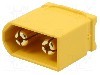 Conector alimentare DC, 500V, 2 pini, seria XT60, {{Dimensiune pin}}. AMASS - XT60U-M