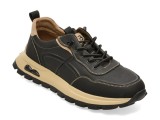 Pantofi sport BITE THE BULLET negri, 70918, din piele naturala