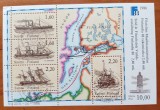 FINLANDA-1988-NAVIGATIA in BALTICA-Colita -stampilata.-Vezi-Scan