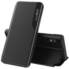 Husa Samsung Galaxy A10 Eco Leather View flip tip carte, negru foto