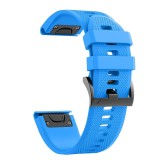 Curea silicon compatibila Garmin Fenix 8, 51mm, Solar, 26mm, Albastru marin