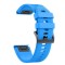 Curea silicon compatibila Garmin Fenix 8, 51mm, Solar, 26mm, Albastru marin