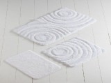 Cumpara ieftin Set 3 Covorase de Baie Wave Alb (Acryl), Chilai Home