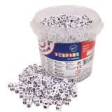 Set 12550 de margele cub de insirat cu litere, diametru 6.5 mm, PLAYBOX