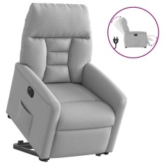 vidaXL Scaun reclinabil electric, țesătură gri nor 3303061