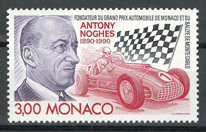 Monaco 1990 Mi 1953 MNH - 100 de ani de la nașterea lui Antony Nogh&egrave;s