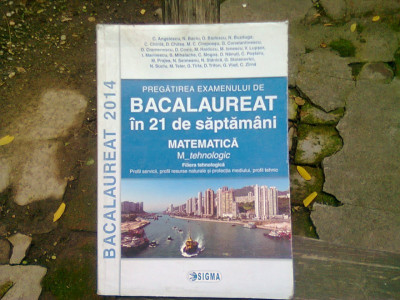 PREGATIREA EXAMENULUI DE BACALAUREAT IN 21 DE SAPTAMANI. MATEMATICA foto