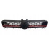 Grila radiator VW Golf 7 (5K), 10.2012-, cu dunga rosie, 95C205-5, pentru model GTI cu faruri xenon, fara emblema VW