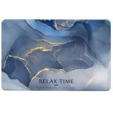 Covoras pentru baie Relax Time ultra absorbant, anti-alunecare, material Diaton, Model Marmura Luxury , 40 x 60 cm, Blue, Oem