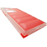 Husa spate antisoc policarbonat alb si TPU rosu, semitransparent, pentru Samsung Galaxy S24 Ultra 5G