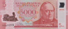 PARAGUAY ? bancnota ? 5000 Guaranies ? 2017 ? P-234c ? Serie I ? POLYMER ? UNC foto