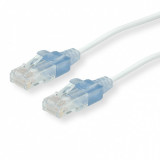 Cablu retea UTP Cat.6 slim Alb 2m, Roline 21.15.0962
