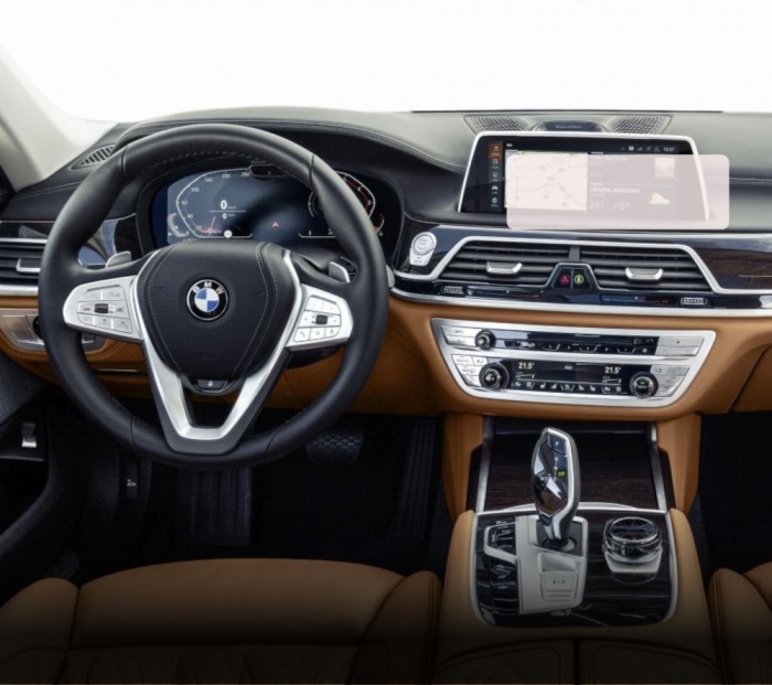 Folie Protectie Navigatie BMW Seria 7 2019-2022, Duragon, protectie Display Navigatie, silicon Mat, Anti-zgarieturi, Anti-amprenta, kit instalare