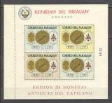 Paraguay.1964 Congres eucharistic Bombay:Monede-Bl. CP.2, Nestampilat