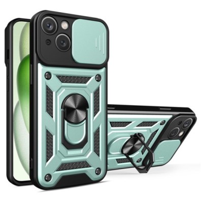 Husa pentru iPhone 15 Plus - Techsuit CamShield Series - Green foto