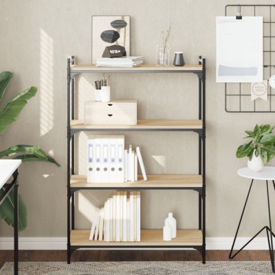 vidaXL Bibliotecă 4 niveluri stejar sonoma 80x30x120 cm lemn prelucrat 837673 foto