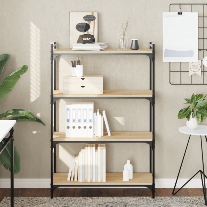 vidaXL Bibliotecă 4 niveluri stejar sonoma 80x30x120 cm lemn prelucrat 837673