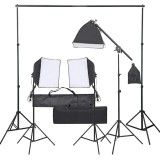 vidaXL Kit studio foto cu set de lămpi 3094676
