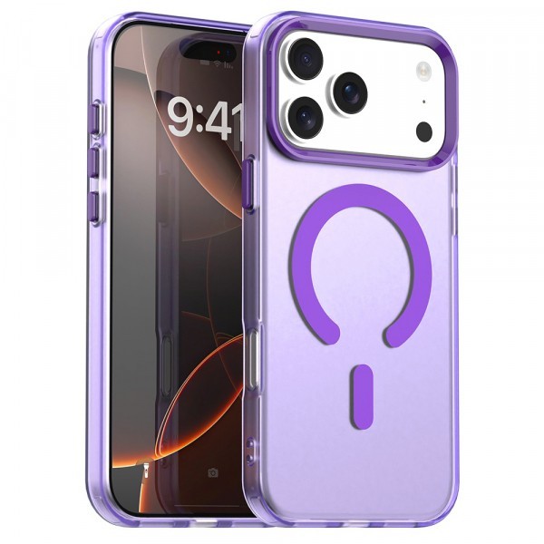Husa MagSafe pentru Apple iPhone 17 Pro Max, Techsuit, CandyCase, Mov