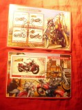 2 Blocuri Burkina Faso 2019 Motociclete , stampilat