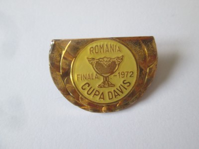 Insignă Romania finala Cupa Davis 1972 foto