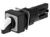 Comutator Rotativ 16mm 2 Pozitii Albă